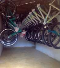 Properly stored new bikes!