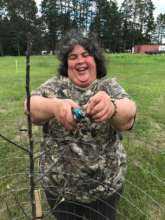 Leech Lake tribal member learning to prune!