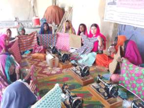 women trained in sewing skills