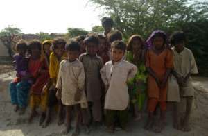 Children waiting solar lights