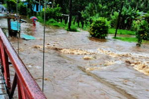 Flooding in Qauia near the capital Suva