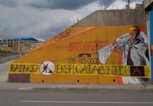 Stop labor exploitation-mural