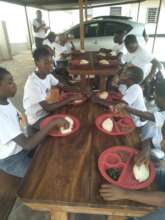 Sharing a meal together at school