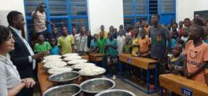 Supper at Muko school in April 2023