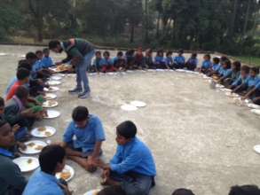 Children having lunch