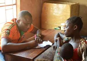 A family receiving basic but vital healthcare