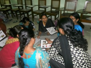 CHW's receive training on how to use visual aids