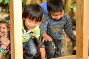 Preschoolers Enjoying the New Playground