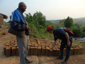 preparing the bricks