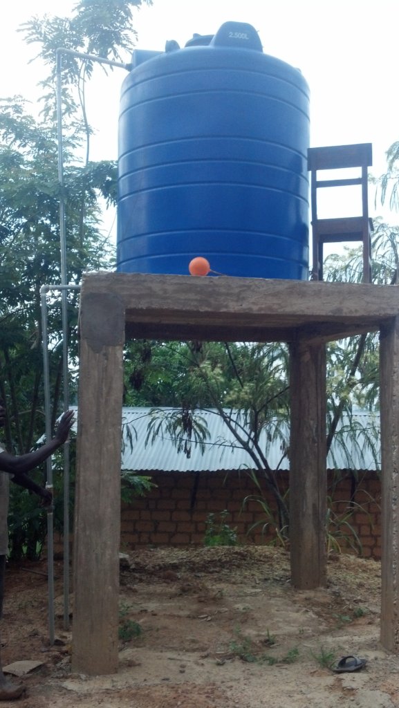 Water storage tank.