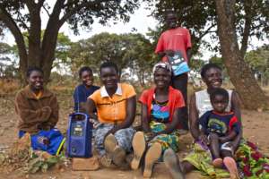 COMACO farmers and their well-used Prime radio