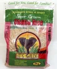 It's Wild organic Chama rice found in Zambia shops