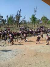 Boys and girls around the school
