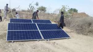 Solar panels for well.