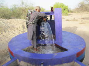 Clean drinking water from one of our new wells
