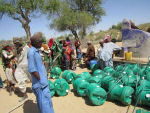 Revolving water pitchers for easy trasportation