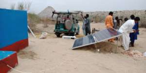 Water Well with Solar Panels
