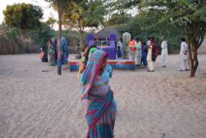 women of Thar drawing water from a well
