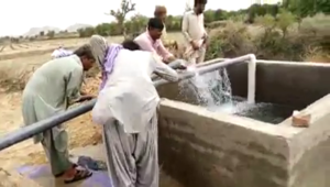 Water stored in the tank.