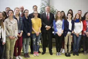 Slovak President Mr. Kiska with "our" girls.