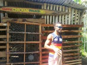 Kolo with his ''Happy Chicken Palace''