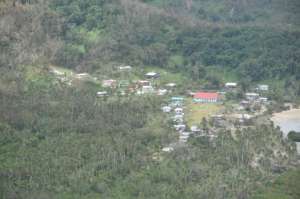 Uluibau, where big waves washed away houses