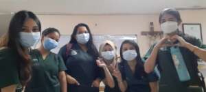 Student nursing team prepares for surgical duty