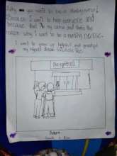 Mini-Nurse expresses her joy