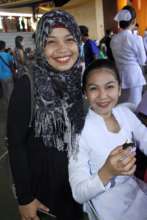 New Nursing graduate w friend at Sulu State Coll