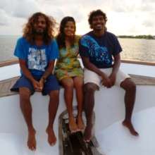 Three young conservationists in the Maldives