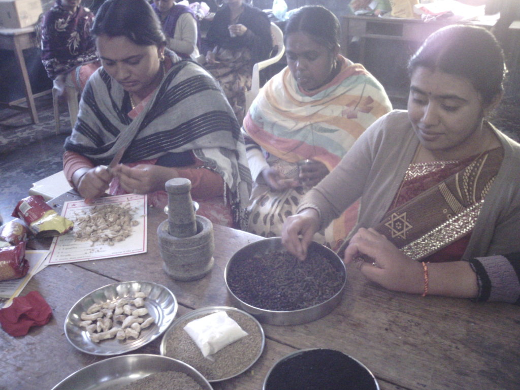Herbal medicine preparation during the programme