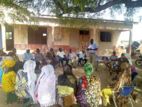 project team member interracting with community