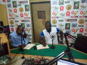 Songtaba Staff sensitizing public on radio