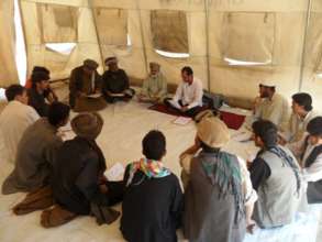 Afghan men receiving BLiSS Training
