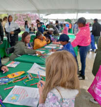 Our team with children at the WH Easter Egg Roll