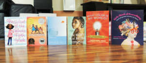 Book display at Women Summit