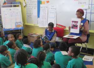 Children being mentored by UPO Foster Grandparents