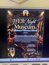 Museum Night sign for the Woman of the Year