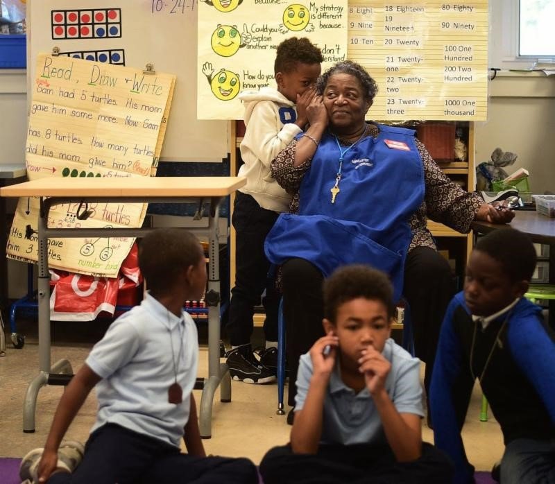 UPO Foster Grandparent tutoring DC children