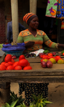 Fatuma at her Vegetable Stand