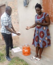 WMI Borrower Picking Up Her Gas Cylinder