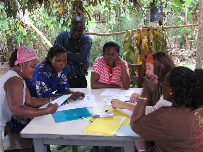 WMI staff meeting with borrowers