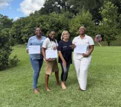 Staff attending trauma release training