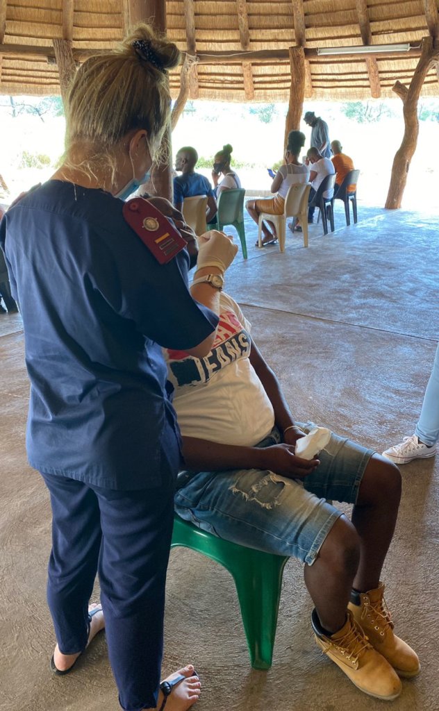 COVID rapid antigen test done at game lodge
