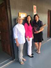 Dr Sarah Zeb (middle) with Hlokomela staff.