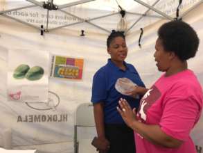Sr Nomsa Mashile teaches breast self examination