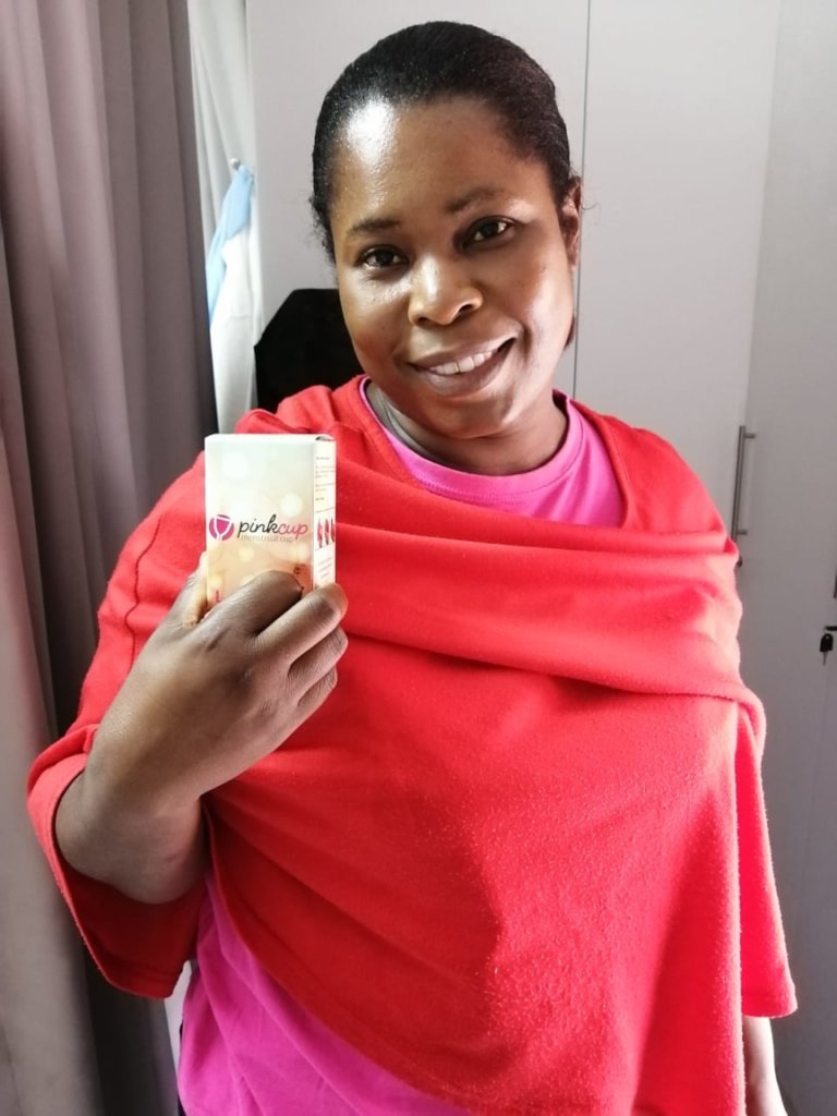 Patient receives menstrual cup at clinic