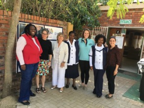 Clinic staff with Dr Susan Harvey & volunteers