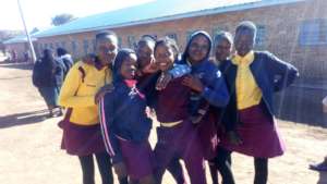 School girls at the Women's Clinic outreach