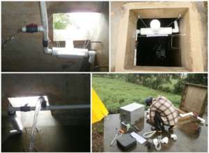 Installing the chlorinator in Rio Plata